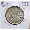 Image 1 : 1945 CANADIAN SILVER 50 CENT COIN