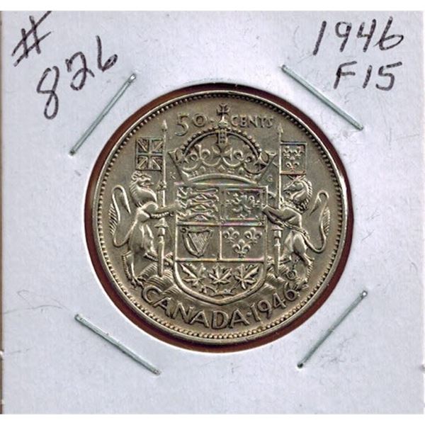 1946 CANADIAN SILVER 50 CENT COIN