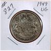 Image 1 : 1949 CANADIAN SILVER 50 CENT COIN