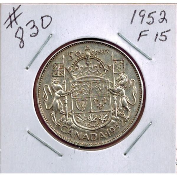 1952 CANADIAN SILVER 50 CENT COIN