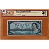 Image 1 : 1954 BANK OF CANADA $5.00 REPLACMENT BANKNOTE - BCS GRADED - EXTRA FINE 45
