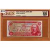 Image 1 : 1975 BANK OF CANADA $50.00 BANKNOTE - BCS GRADED - ALMOST UNC 55