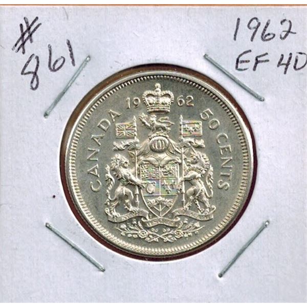 1962 CANADIAN SILVER 50 CENT COIN