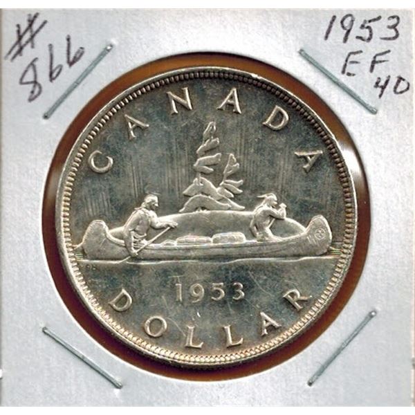 1953 CANADIAN SILVER DOLLAR