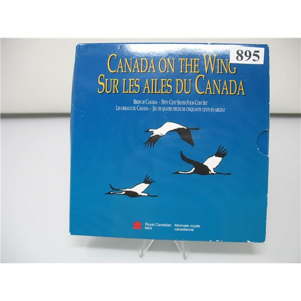 1995 BIRDS OF CANADA - 4 COIN SET - STERLING SILVER  50 CENT COINS