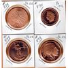 Image 1 : LOT OF 4 COPPER COINS - US COIN DESIGNS - 3 are 1/2 Ounce Coins the other is 1/4 Ounce Coin