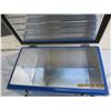 Image 5 : Blue Metal Beer Cooler Stainless Steel inside 11 inches High 18 inches long 10 inches deep