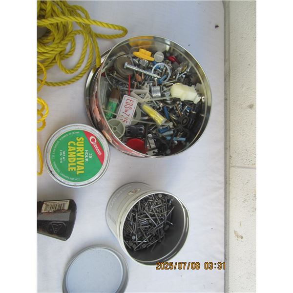 Lot of Hardware Rope Ect.