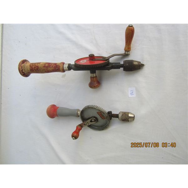 2 Antique Hand Drills