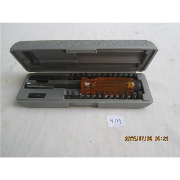 Inter Changeable Screw Driver and Bit Set