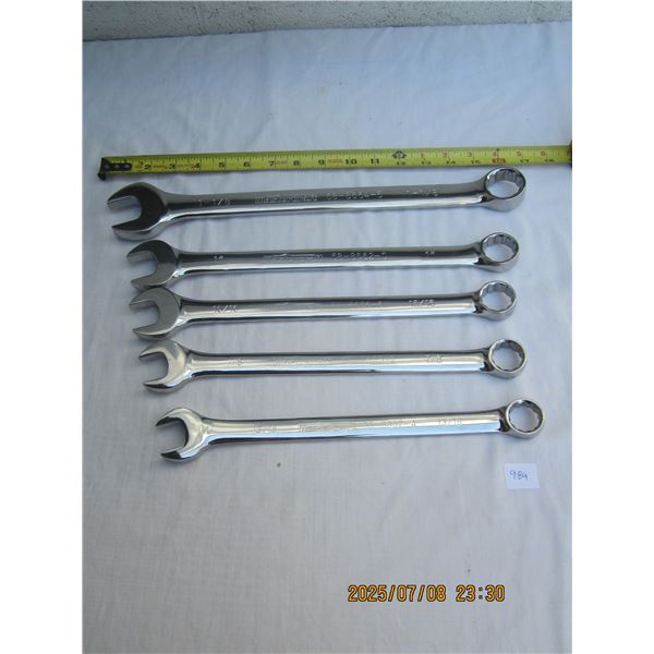 Master Craft Standard Wrench Set 1 and 1/8 to 13/16