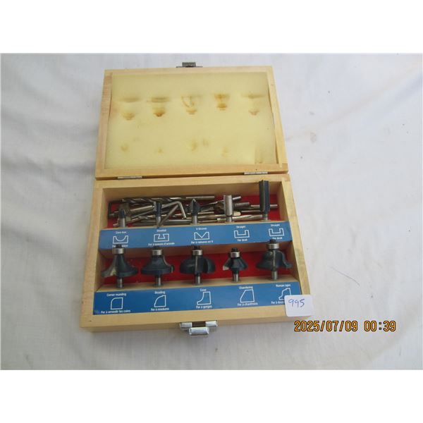 Set of Master Craft Router Bits