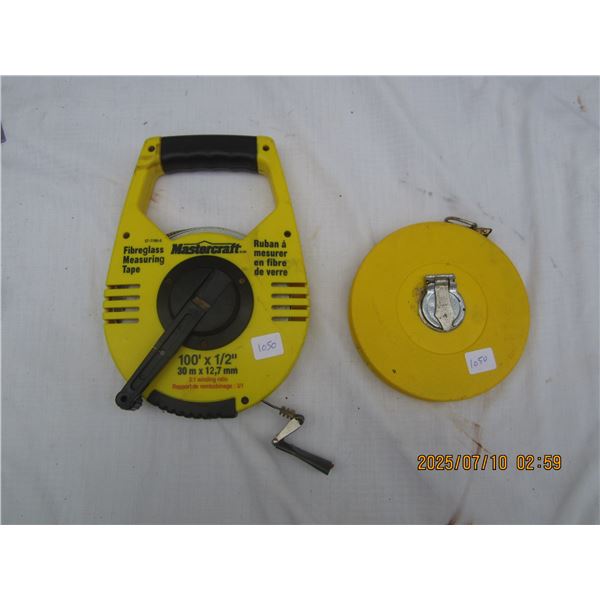 2 Long Tape Measures One Master Craft 100 Feet