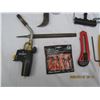 Image 5 : Lot of Hand Tools Tire Repair Torch , Knifes Ect.