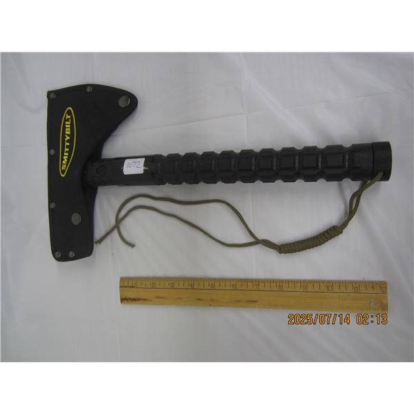 Smittybilt Survival  Axe with Fishing Lure in the Handle 14 inches Long