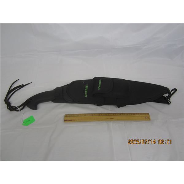 Schrade 21 inch long Heavy Duty Machete with Leg Holster and Sharpening Stone