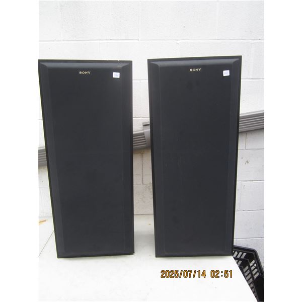Pair of Sony SS-C360AV Speakers 34 Inches Tall 14 Inches Wide Each