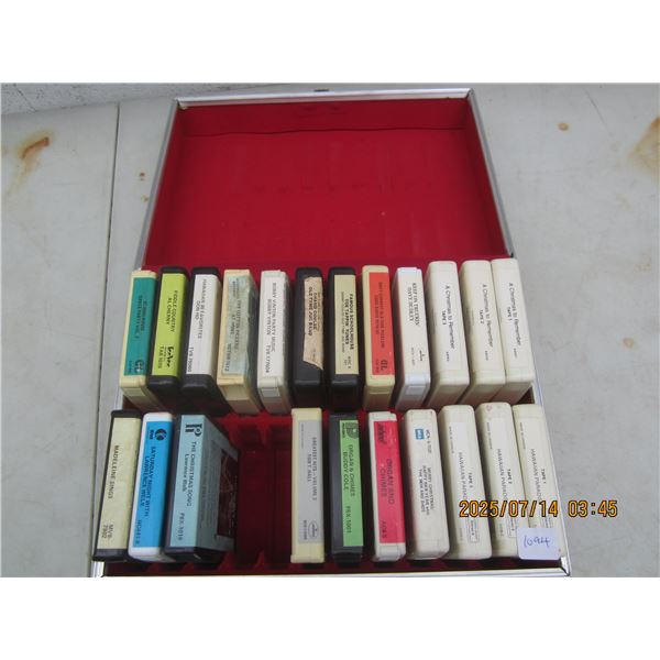 Case Full of 8 Track Tapes