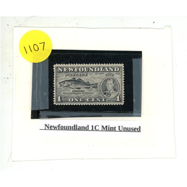 Newfoundland 1C Mint Unused.