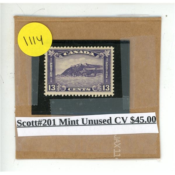 Scott #201 Mint Unused CV $45.00.