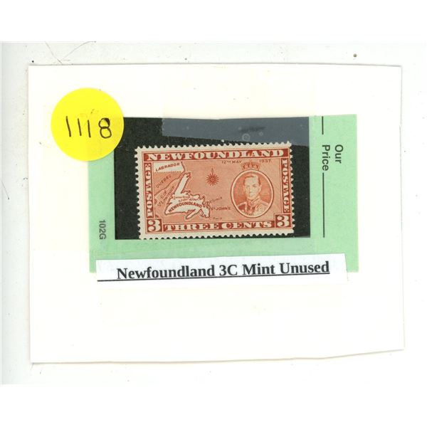 Newfoundland 3C Mint Unused.