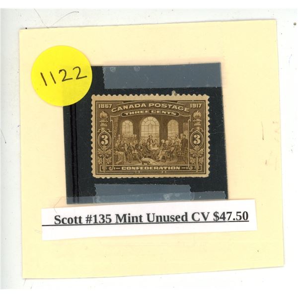 Scott #135 Mint Unused CV $47.50
