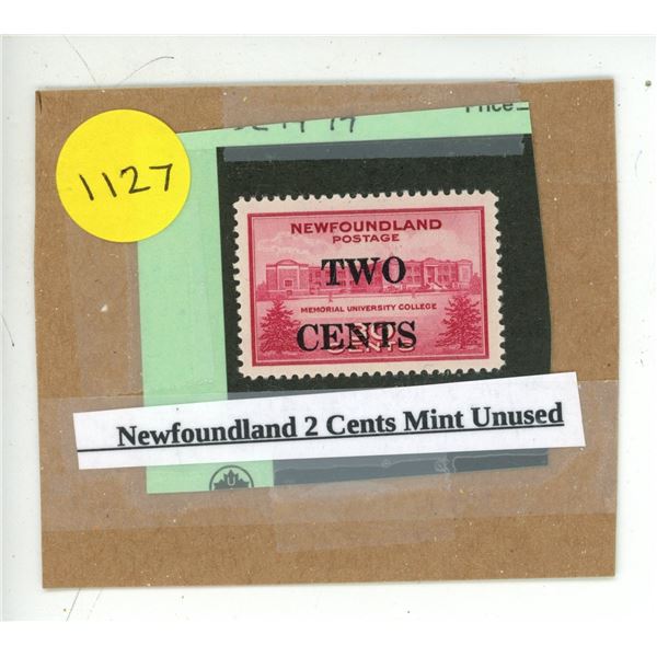 Newfoundland 2 Cents Mint Unused.