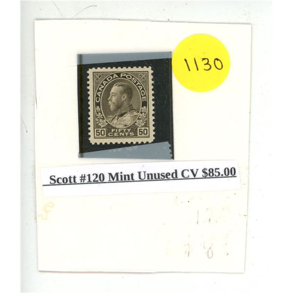 Scott #120 Mint Unused CV $85.00.