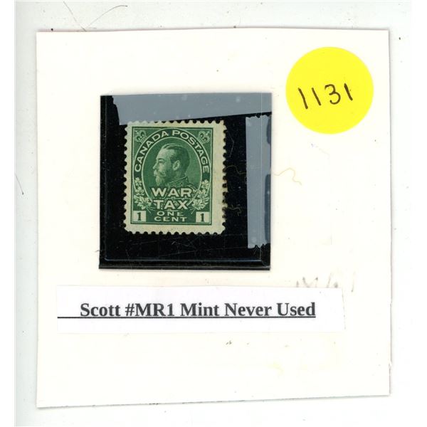 Scott #MR1 Mint Never Used.