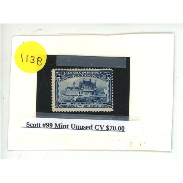 Scott #99 Mint Unused CV $70.00.