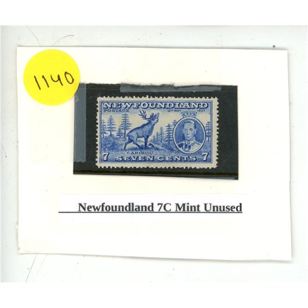 Newfoundland 7C Mint Unused.