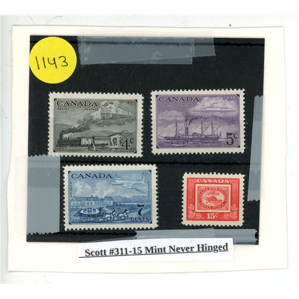 Scott #311-15 Mint Never Hinged.
