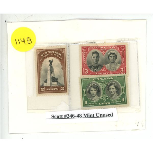 Scott #246-48 Mint Unused.