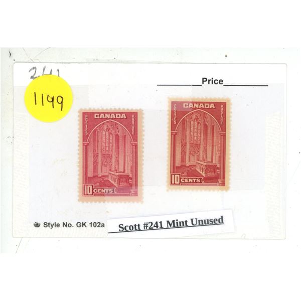 Scott #241 Mint Unused.