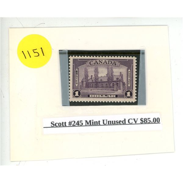 Scott #245 Mint Unused CV $85.00