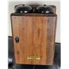Image 1 : Sask Tel Phone box, all hardwood with dovetailed corners