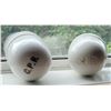 Image 2 : Two white porcelain C.P.R. insulators. One with CPR etched in the porcelain at the top and one print