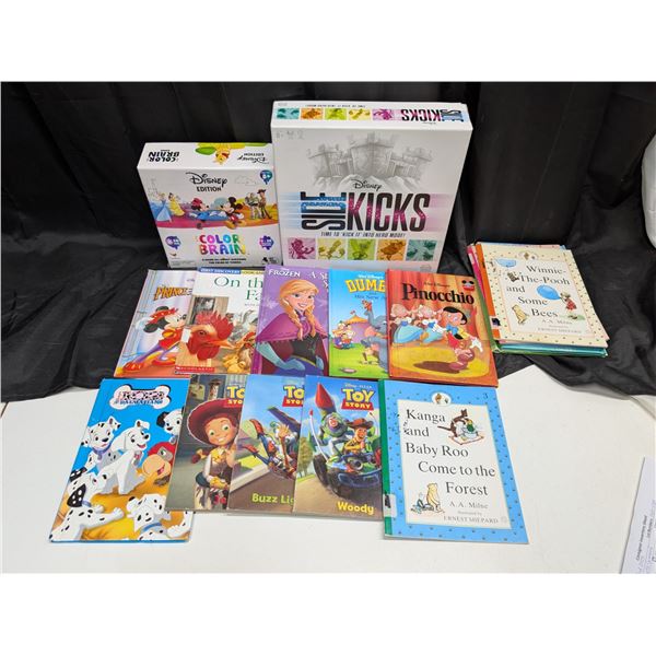 Lot of Disney Games And Older and Newer Disney Children's books and etc.