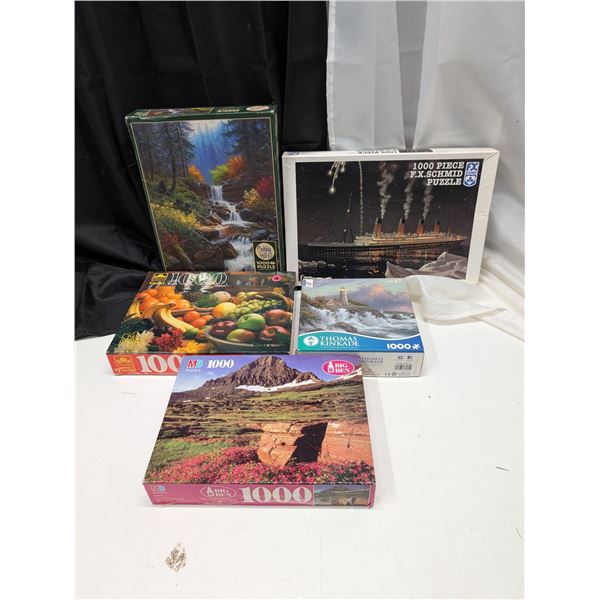 (5) 1000 Piece Puzzles