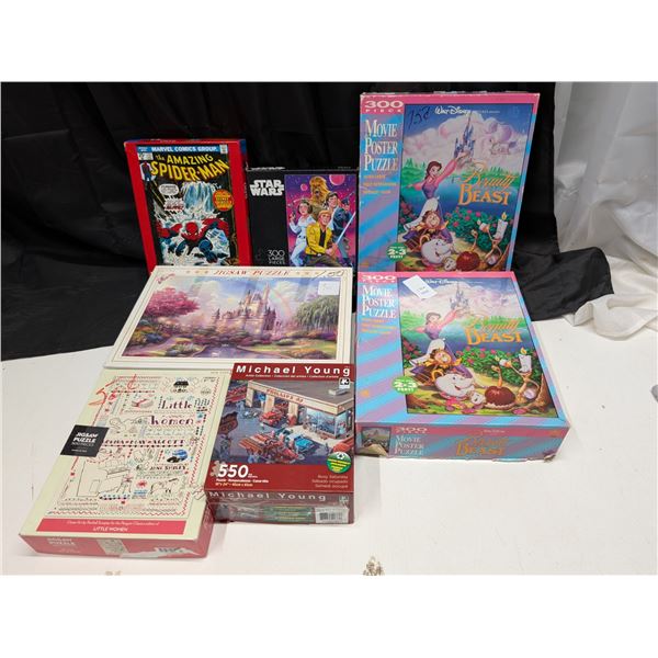 (7) 300-500 Piece Puzzles