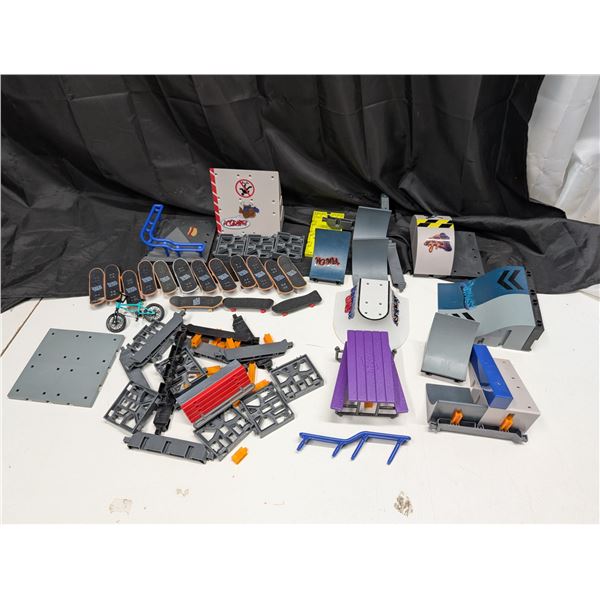 Tech Deck Skate park + (15) Skate Boards and (1) BMX Bike