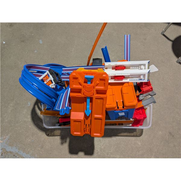 Collection Of Misc. Hot Wheels Tracks, Boxes for Tracks, And etc. (Some From Lego set, Others separa