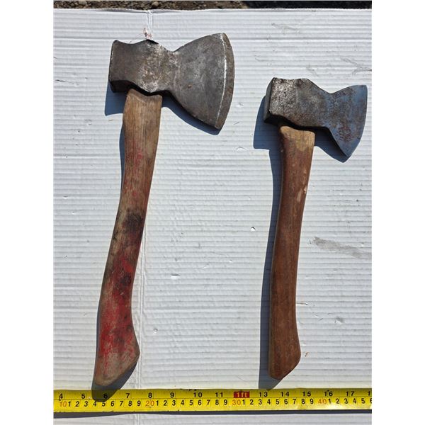 2 antique axes