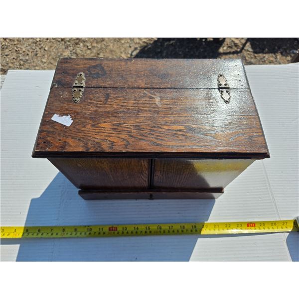 Antique wood box- 13" by 8" by 9"H