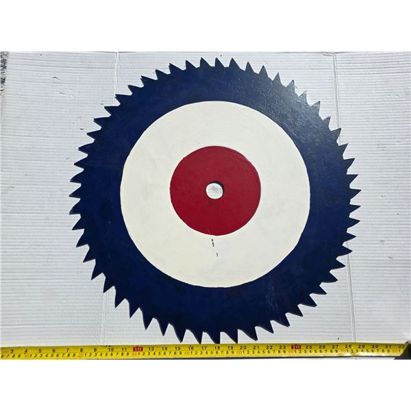 Old saw blade target