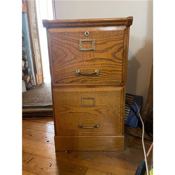 Wood filing cabinet- 16" by 16" by 28"H