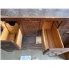 Image 2 : Antique multi drawer oak mailing cabinet on wheels- 18" by 40" by 41"H