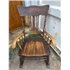 Image 1 : Antique pressback rocking chair- 37" by 20" by 29"H