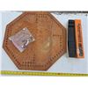 Image 1 : Wood board game and dominos