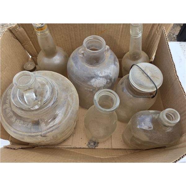 Vintage glass bottles